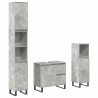 Set muebles de baño 2 piezas madera contrachapada gris hormigón 2