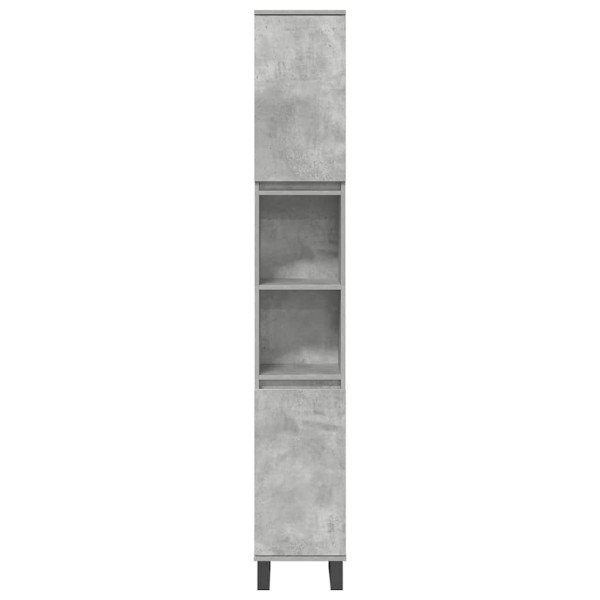 Set muebles de baño 2 piezas madera contrachapada gris hormigón M 5