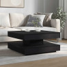 Mesa de centro giratoria 360 grados negro 70x70x34.5 cm 3