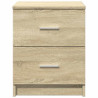 Mesas de cabeceira 2pcs c/2gavetas 40x36x50 cm carvalho sonoma 4
