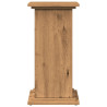 Pedestal expositor con almacenaje roble artisan 31x30x60 cm 5