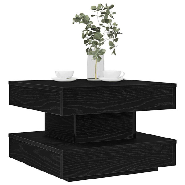 Mesa de centro giratoria 360 grados negro 50x50x34.5 cm D