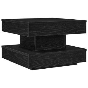 Mesa de centro giratoria 360 grados negro 50x50x34.5 cm H