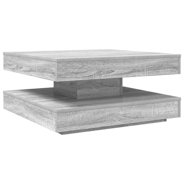 Mesa de centro giratoria 360 grados gris Sonoma 70x70x34.5 cm M 2
