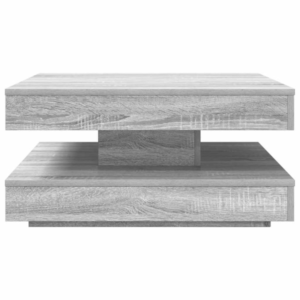 Mesa de centro giratoria 360 grados gris Sonoma 70x70x34.5 cm M 4