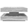 Mesa de centro giratoria 360 grados gris Sonoma 70x70x34.5 cm 5