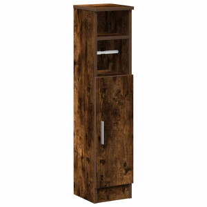 Mueble de baño con portarrollos roble ahumado 20.5x22x90 cm H