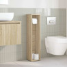 Mueble de baño con portarrollos roble Sonoma 20.5x20x90 cm 3
