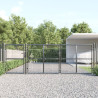 Portão de rede para jardim 400x175 cm aço galvanizado antracite 1