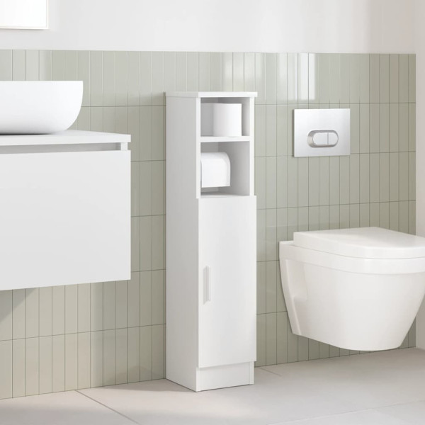 Mueble de baño con portarrollos blanco 20.5x22x90 cm M 3