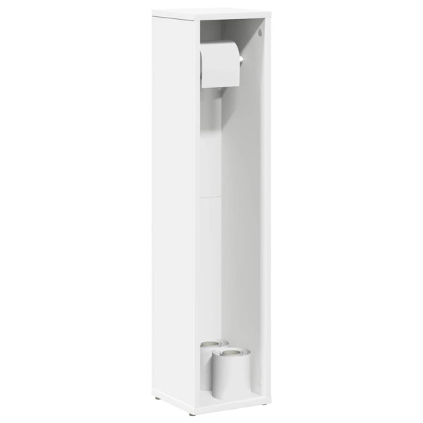 Mueble de baño con portarrollos blanco 20.5x20x90 cm D