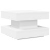 Mesa de centro rotativa a 360 graus 50x50x34.5 cm branco 2