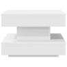 Mesa de centro giratoria 360 grados blanco 50x50x34.5 cm 4