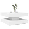 Mesa de centro rotativa a 360 graus 70x70x34.5 cm branco 1