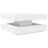 Mesa de centro giratoria 360 grados blanco 70x70x34.5 cm 2
