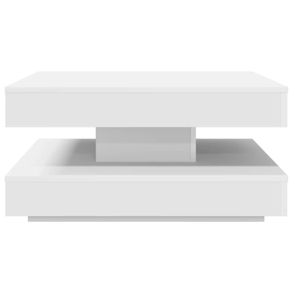 Mesa de centro rotativa a 360 graus 70x70x34.5 cm branco M 4