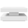 Mesa de centro giratoria 360 grados blanco 70x70x34.5 cm 4