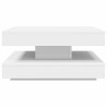 Mesa de centro giratoria 360 grados blanco 70x70x34.5 cm 5