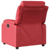 Sillón reclinable de cuero sintético rojo 3