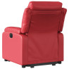 Sillón elevable eléctrico cuero artificial rojo 4