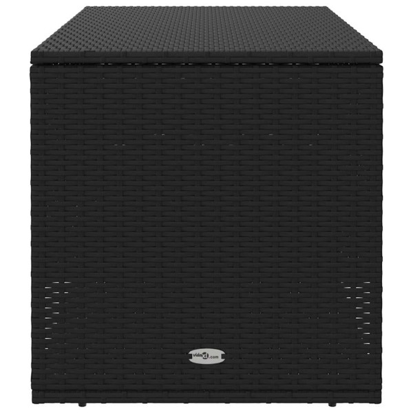Caixa para almofadões de exterior 100x55x55.5 cm vime PE preto M 5