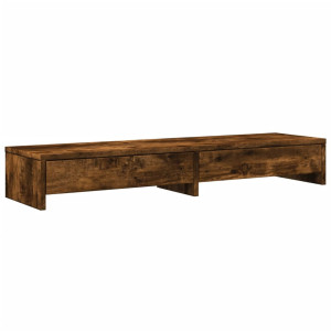 Soporte monitor y cajones madera roble ahumado 100x27x15 cm H