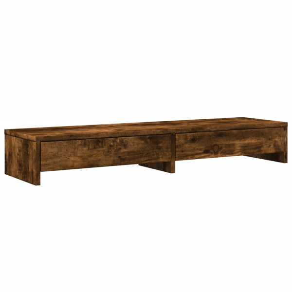 Soporte monitor y cajones madera roble ahumado 100x27x15 cm M 2