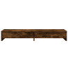 Soporte monitor y cajones madera roble ahumado 100x27x15 cm 4