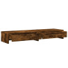 Soporte monitor y cajones madera roble ahumado 100x27x15 cm 5
