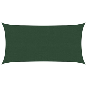Toldo de vela verde oscuro HDPE 160 g/m² 2x3.5 m H