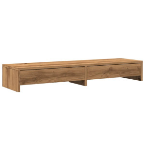 Soporte de monitor con cajones madera artisian 100x27x15 cm H