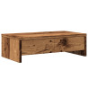 Soporte de monitor con cajones madera envejecida 50x27x15 cm 2