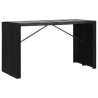 Juego de comedor de jardín 9 piezas ratán sintético negro 3