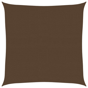 Para-sol estilo vela 160 g/m² 7x7 m PEAD castanho H