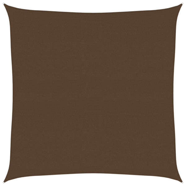 Para-sol estilo vela 160 g/m² 7x7 m PEAD castanho M 2