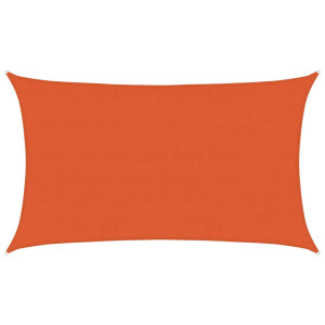 Para-sol estilo vela retangular 160 g/m² 5x8 m PEAD laranja H