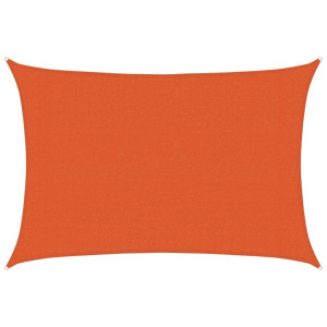 Toldo de vela rectangular HDPE naranja 160 g/m² 3x4.5 m H
