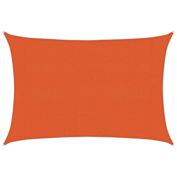 Toldo de vela rectangular HDPE naranja 160 g/m² 3x4.5 m M 2