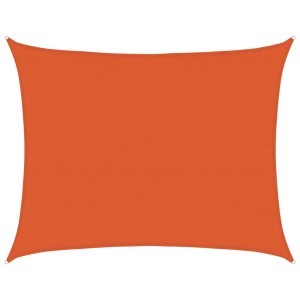Para-sol estilo vela retangular 160 g/m² 6x7 m PEAD laranja H