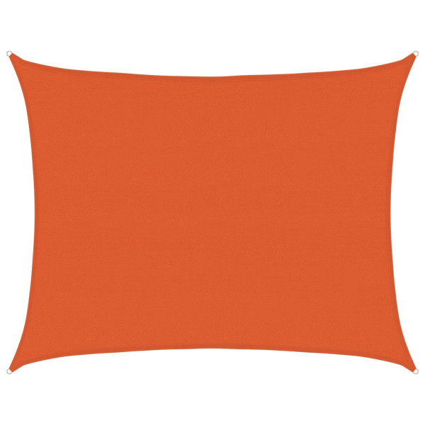 Toldo de vela rectangular HDPE naranja 160 g/m² 6x7 m M 2
