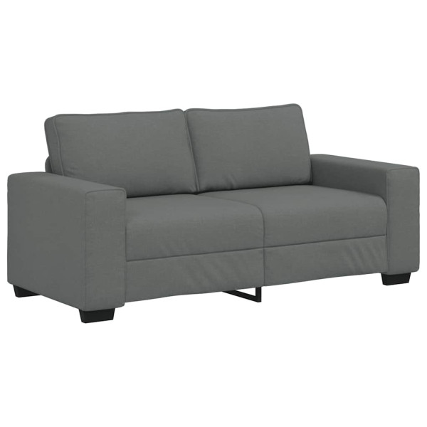 Sofá de 2 plazas de tela gris oscuro 140 cm M 2
