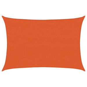 Toldo de vela HDPE naranja 160 g/m² 4x6 m H