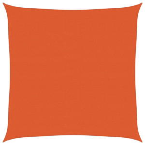 Para-sol estilo vela quadrado 160 g/m² 4.5x4.5 m PEAD laranja H