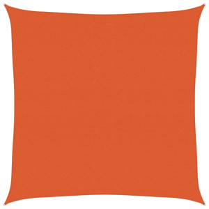 Toldo de vela cuadrado HDPE naranja 160 g/m² 6x6 m H