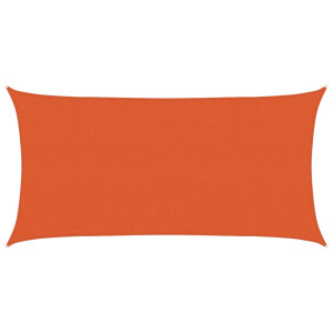 Toldo de vela naranja HDPE 160 g/m² 2.5x4.5 m H