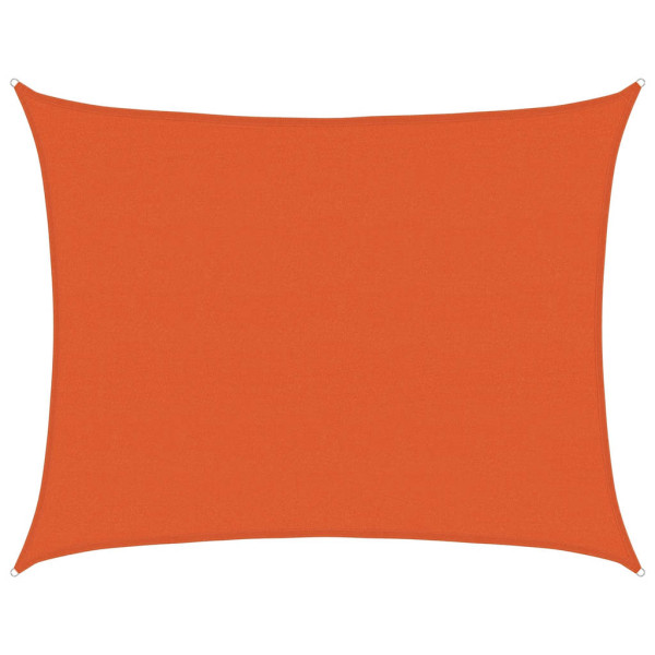 Para-sol estilo vela retangular 160 g/m² 6x8 m PEAD laranja M 2