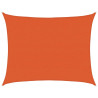 Para-sol estilo vela retangular 160 g/m² 6x8 m PEAD laranja 2