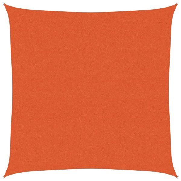 Toldo de vela cuadrado HDPE naranja 160 g/m² 7x7 m M 2