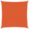 Toldo de vela cuadrado HDPE naranja 160 g/m² 7x7 m 2