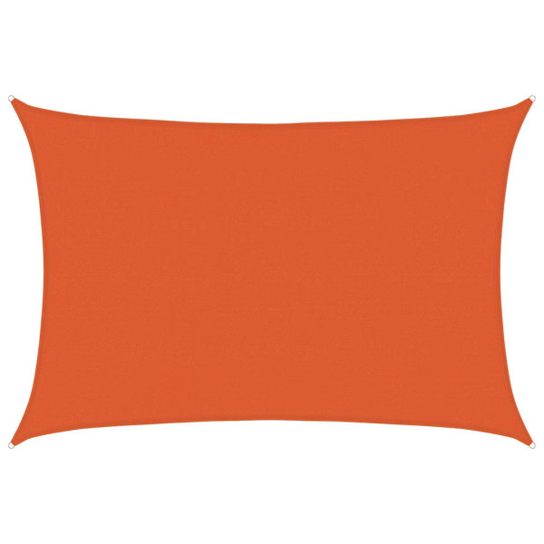 Toldo de vela rectangular HDPE naranja 160 g/m² 5x6 m M 2